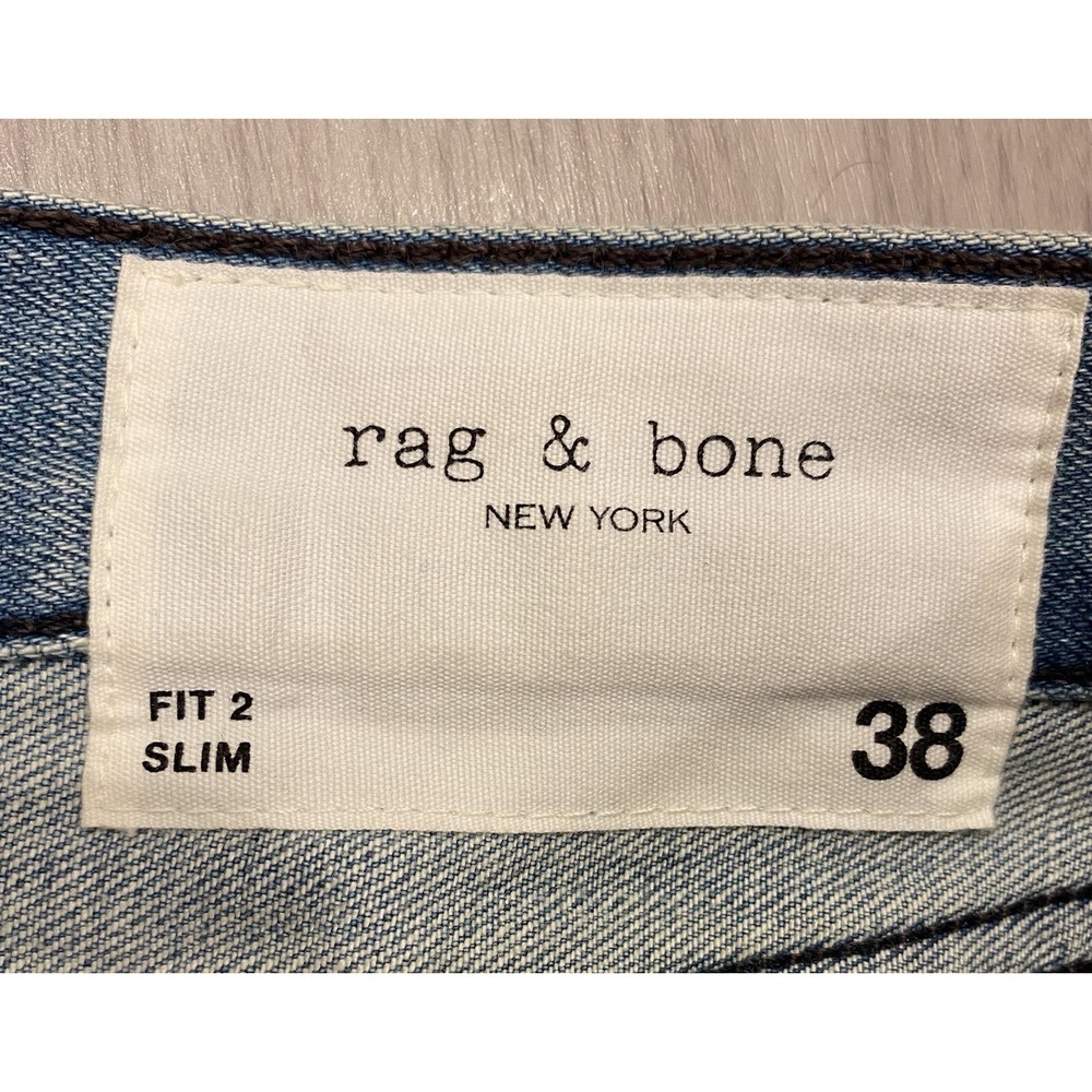 Rag & Bone‎ Jeans Mens 38x28 Fit 2 Slim Blue Denim Pants Bottoms Medium Wash